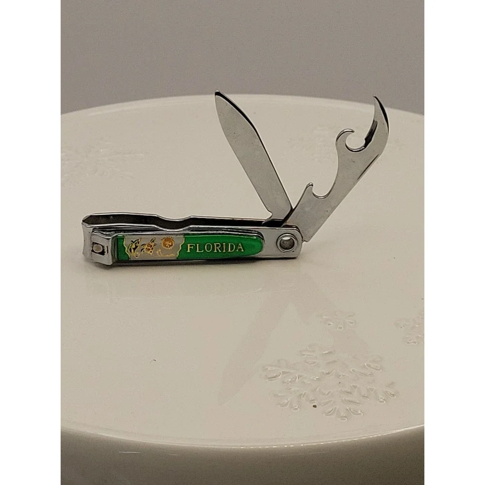 Vintage Souvenir Multi-Tool Nail Clipper Lot of 3 - Paris, Florida, USA -...